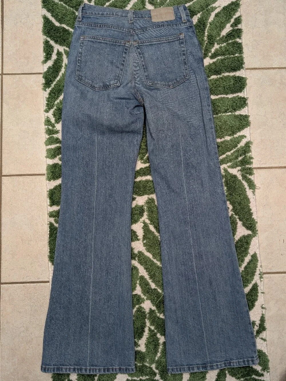 Everlane High Rise Flare Blue Jeans, Size 26